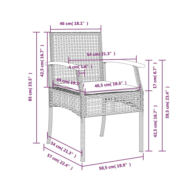 Garden Chair Grey and brown