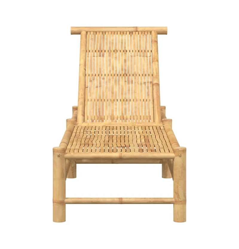 vidaXL Sun Lounger Natural bamboo Bamboo Adult-size