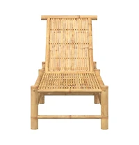 vidaXL Sun Lounger Natural bamboo Bamboo Adult-size