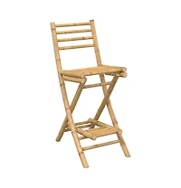 vidaXL Outdoor Bar Stool Natural Bamboo Standard Outdoor Bar Stool Size