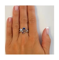 Multicolor Flower Ring for Women with Cubic Zirconia Stones