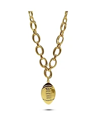 14k Gold Plated Chain Football Charm Necklace