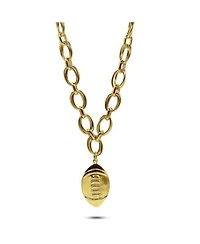 14k Gold Plated Chain Football Charm Necklace
