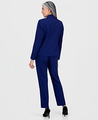 Le Suit Women's Notch-Lapel Mid-Rise 2 Piece Pantsuit