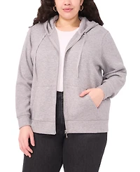 Vince Camuto Plus Long Sleeve Zip-Up Hoodie Jacket