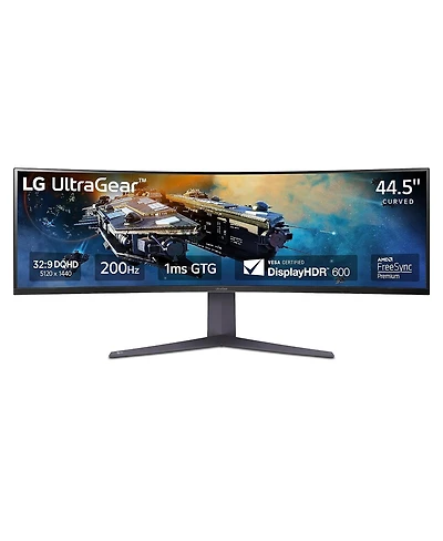 Lg UltraGear 45GR65DC-b 44.5" 32:9 Dqhd 200Hz Curved Va Hdr Gaming Monitor, Black
