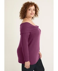 June + Vie Women's Off-The-Shoulder Top