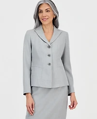 Le Suit Women's Peak-Lapel Slim-Fit Skirt
