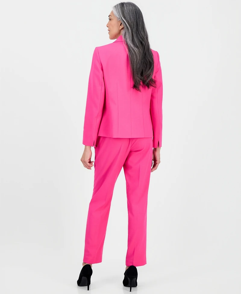 Le Suit Women's Notch-Lapel Mid-Rise Pantsuit, Regular & Petites