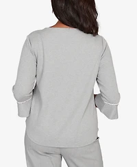 Alfred Dunner Petite Stockbridge Christmas Tree Embellished Knit Top
