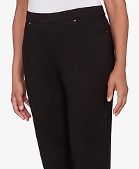 Alfred Dunner Petite Barcelona Stretch Ponte Knit Average Length Pants