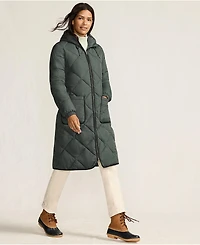 Lands' End Women's FeatherFree Insulated Diamond Quilted Maxi Coat