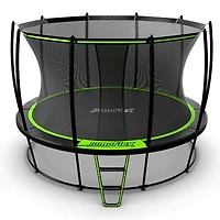 JumpFlex Hero 12' Trampoline for Kids Outdoor Play Equipment with Net & Ladder