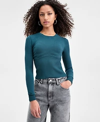 Bar Iii Women's Corset-Inspired Long-Sleeve Sweater, Macy's Exclusive
