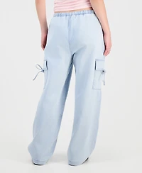 Vanilla Star Juniors' Ultra Cozy Bow Cargo Pull-On Jeans
