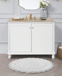 Laura Ashley Crochet Cotton Bath Rug