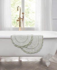 Laura Ashley Crochet Cotton Bath Rug Set
