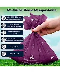 Compo Dog Poop Bags, 180 Bags, Plum Wine
