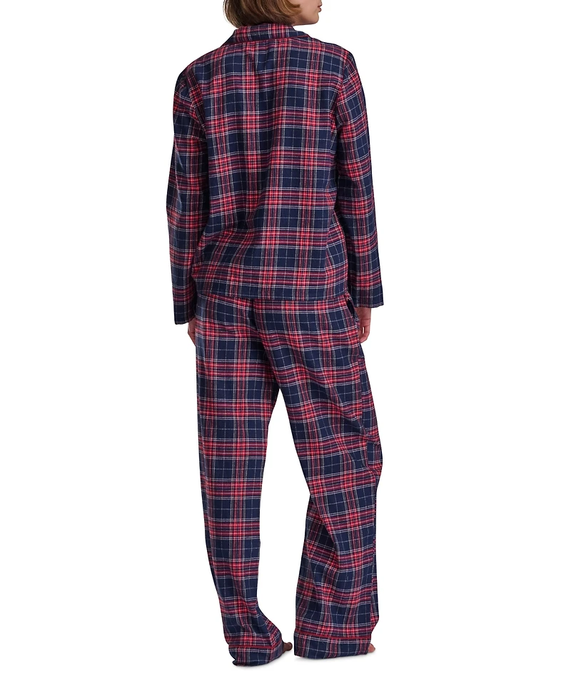 Tommy Hilfiger Women's 2-Piece Notched Top and Long Pants Set