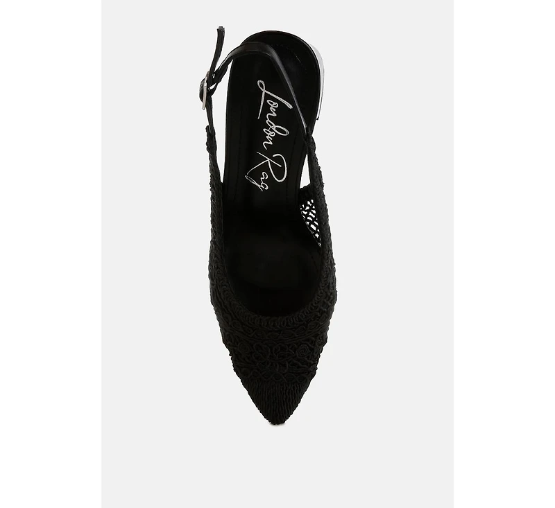 Tolina Woven Design Slingback Sandals Women