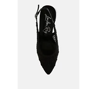 Tolina Woven Design Slingback Sandals Women