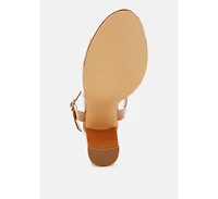 Kessel Tinted Clear Strap Block Heels Women