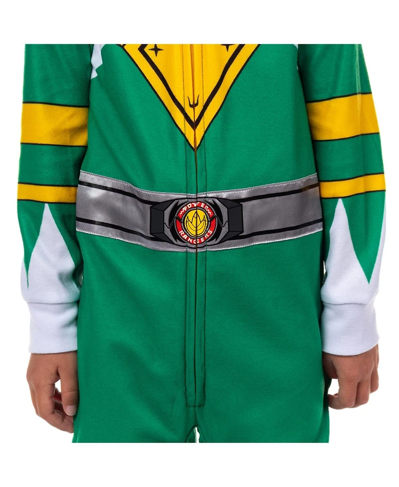 Power Rangers Character Toddler Boys' One Piece Hooded Sleep Pajama Union Suit Sleepwear Lounge