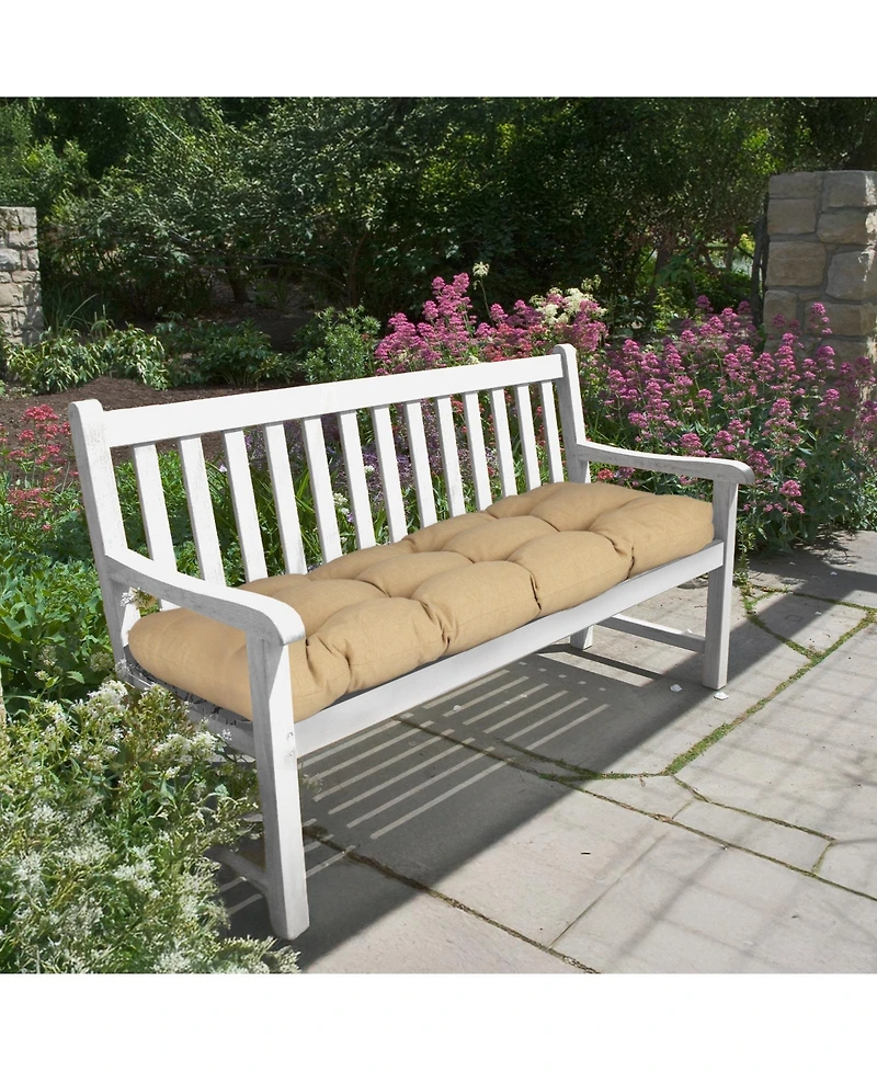 Aoodor 42" x 19.3" 5.1" Outdoor Polyester Tufted Bench Cushion, Water-resistant & Fade-Resistant, Cushion for Love Seat
