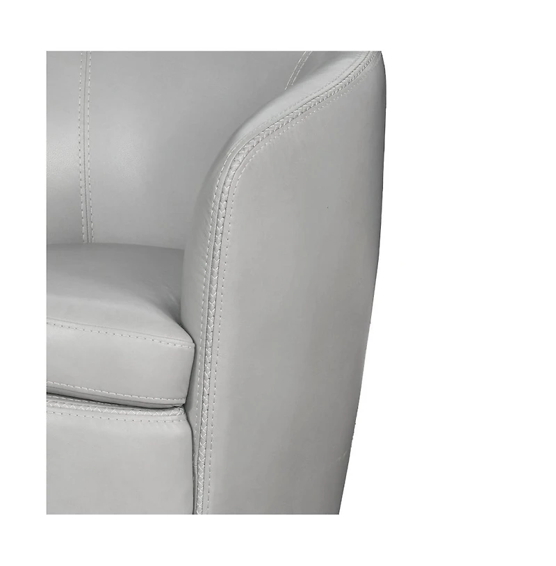 Parker Living Steamboat Ice 100% Italian Leather Swivel Club Chair