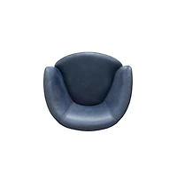 Parker Living Vintage Navy 100% Italian Leather Swivel Club Chair