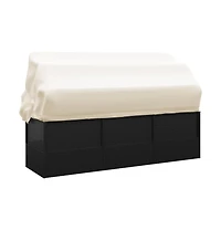 Outdoor Lounge Bed Black, Cream White