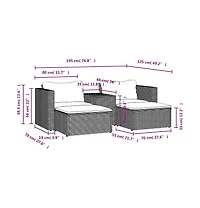 Garden Sofa Set Grey Pe Rattan Modular Garden Sofa Set