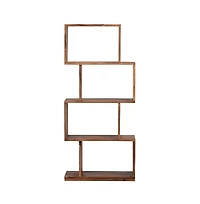 Porter Designs Urban Solid Sheesham Wood 4 Shelf Bookcase, Natural