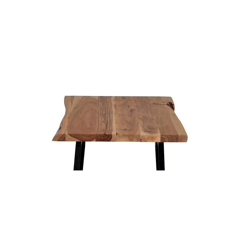 Porter Designs Manzanita Live Edge Solid Acacia Wood End Table, Natural