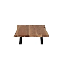 Porter Designs Manzanita Live Edge Solid Acacia Wood End Table, Natural