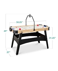 Best Choice Products 54in Air Hockey Game Table w/ Led Lights, Scoreboard, Powerful Motor