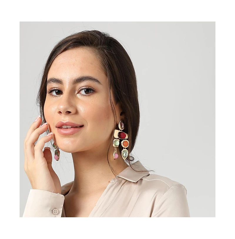 Sohi Women's Regal Drop Earrings