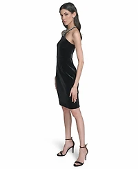Eliza J Women's Sleeveless Halter Neck Cocktail Dress