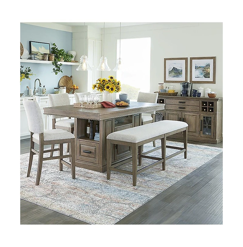 Parker House Furniture Sundance Dining - Sandstone Upholstered Counter Chair Two Pack