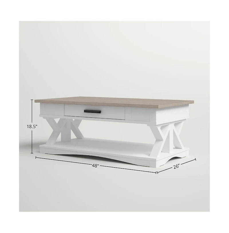 Parker House Furniture Americana Modern - Cotton Cocktail Table with 2 End Tables