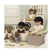 Cotton Doll Sized Moses Basket for Dolls up to 15"