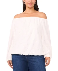 Vince Camuto Plus Off-The-Shoulder Bubble Sleeve Top