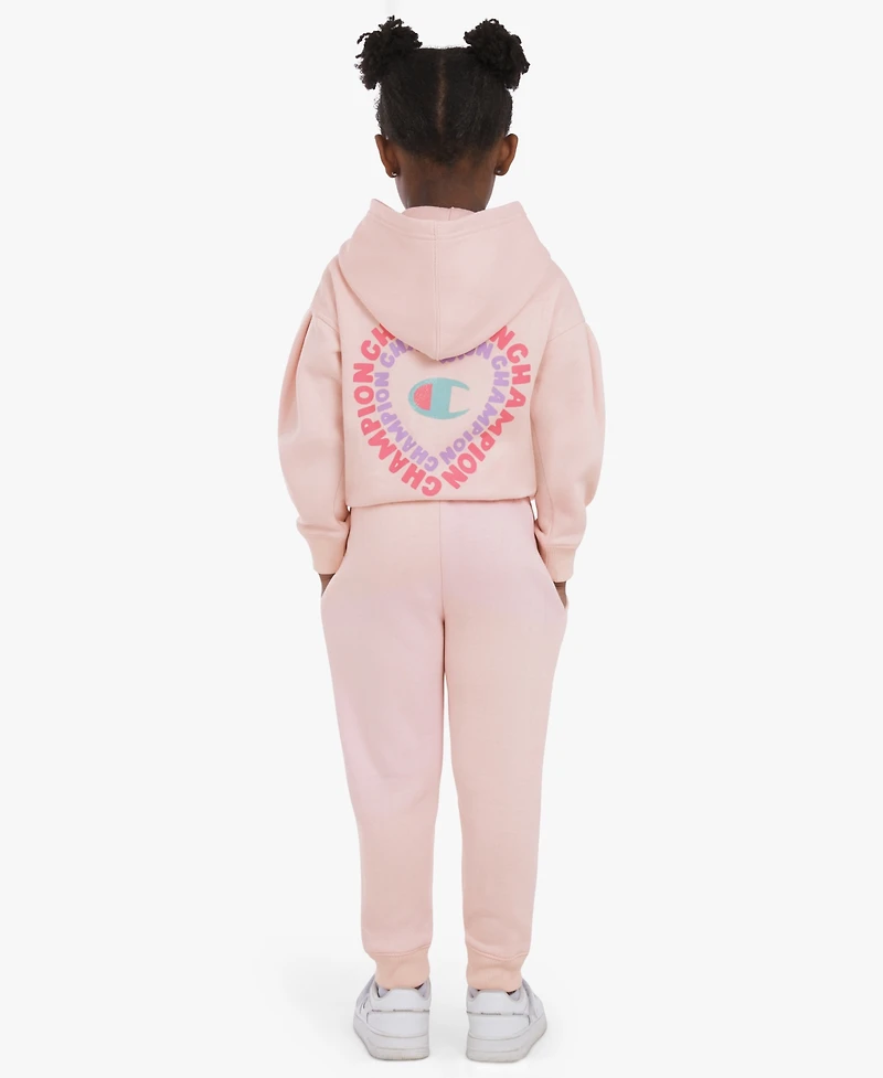 Champion Toddler & Little Girls 4T-6X 2-Piece Full Zip Hoodie and Joggers Set