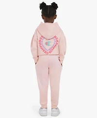 Champion Toddler & Little Girls 4T-6X 2-Piece Full Zip Hoodie and Joggers Set