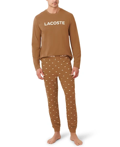 Lacoste Men's 2-Piece Jersey Top and Pajama Set