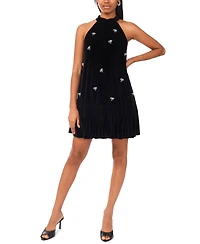 CeCe Women's Sleeveless Halter Neck Dress