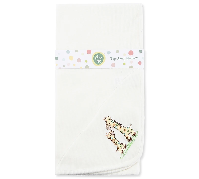 Little Me Baby Boys or Baby Girls Giraffe Receiving Blanket