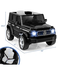 Hongge 12V Licensed Mercedes-Benz Eqg Kids Ride On Car with Remote Control-Black