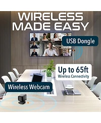 Delton C50 1080p Wireless Webcam with Microphone, Compatible with Pc/Laptops/iMac (DCWC50)