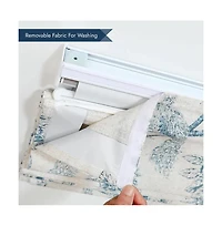 Shadisfy Peacock 100% Blackout Dual Layered Pull-Down Roman Shade for Windows